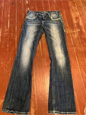 Rock & Roll Straight-Leg Jeans in Medium Blue Wash